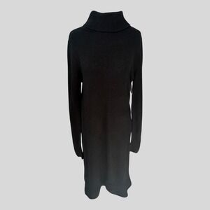 Vince Camuto Black Knit Turtleneck Sweater Dress Women's Size Medium NWT